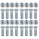 Pack of 16 3/8" UNF Wheel Studs And Nuts For 4" PCD Trailer Suspension Hubs