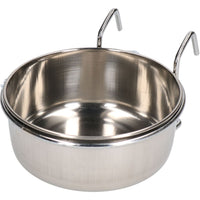 600ML Stainless Steel Small Animals, Dogs, Birds Coop Cup With Hook Holder