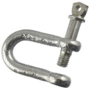 D Shackle Dee Link M6 - M12 Galvanised Steel Lifting Towing Rigging Pin Loop