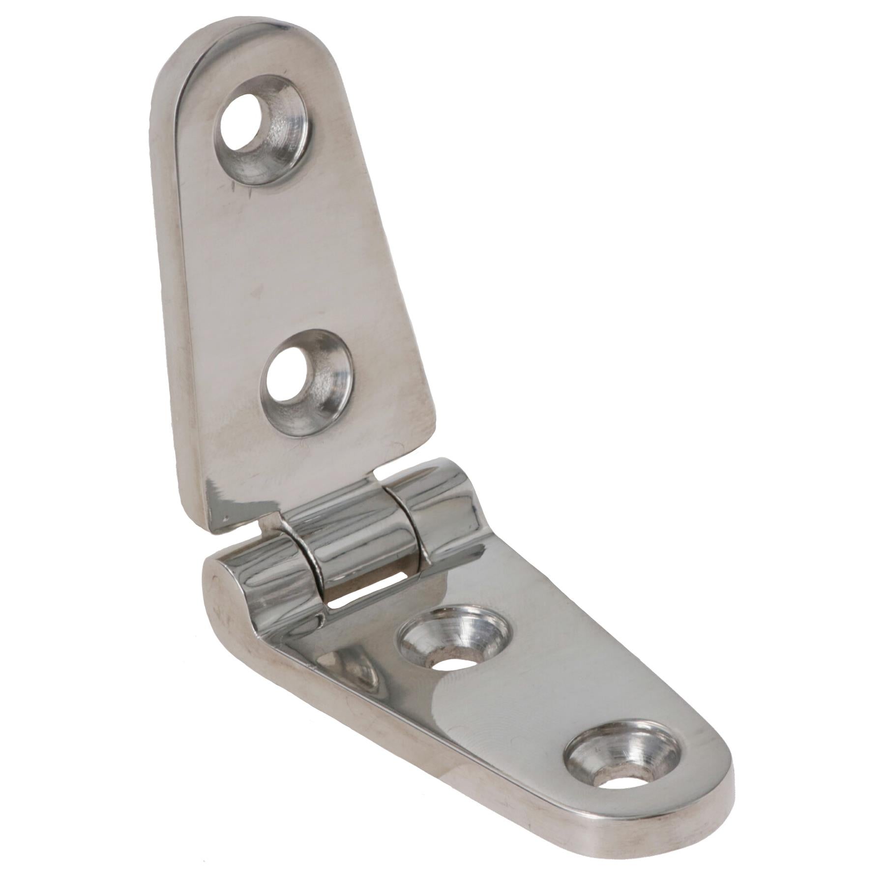 Polished Door Strap Hinge Stainless Steel 27mm x 103mm 316 Marine Cabin