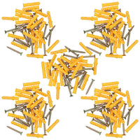 4 x 40mm Countersunk Screws And Wall Raw Plugs For Wood Concrete Brick