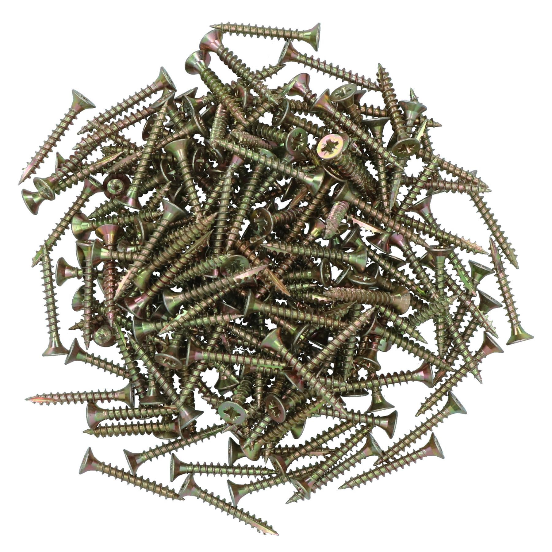 Countersunk Wood Screws 4.0 x 30mm Serrated Edge Prevent Splitting PZ2