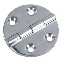 Polished Door Circular Hinge Stainless Steel 64mm diameter 316 Marine Cabin