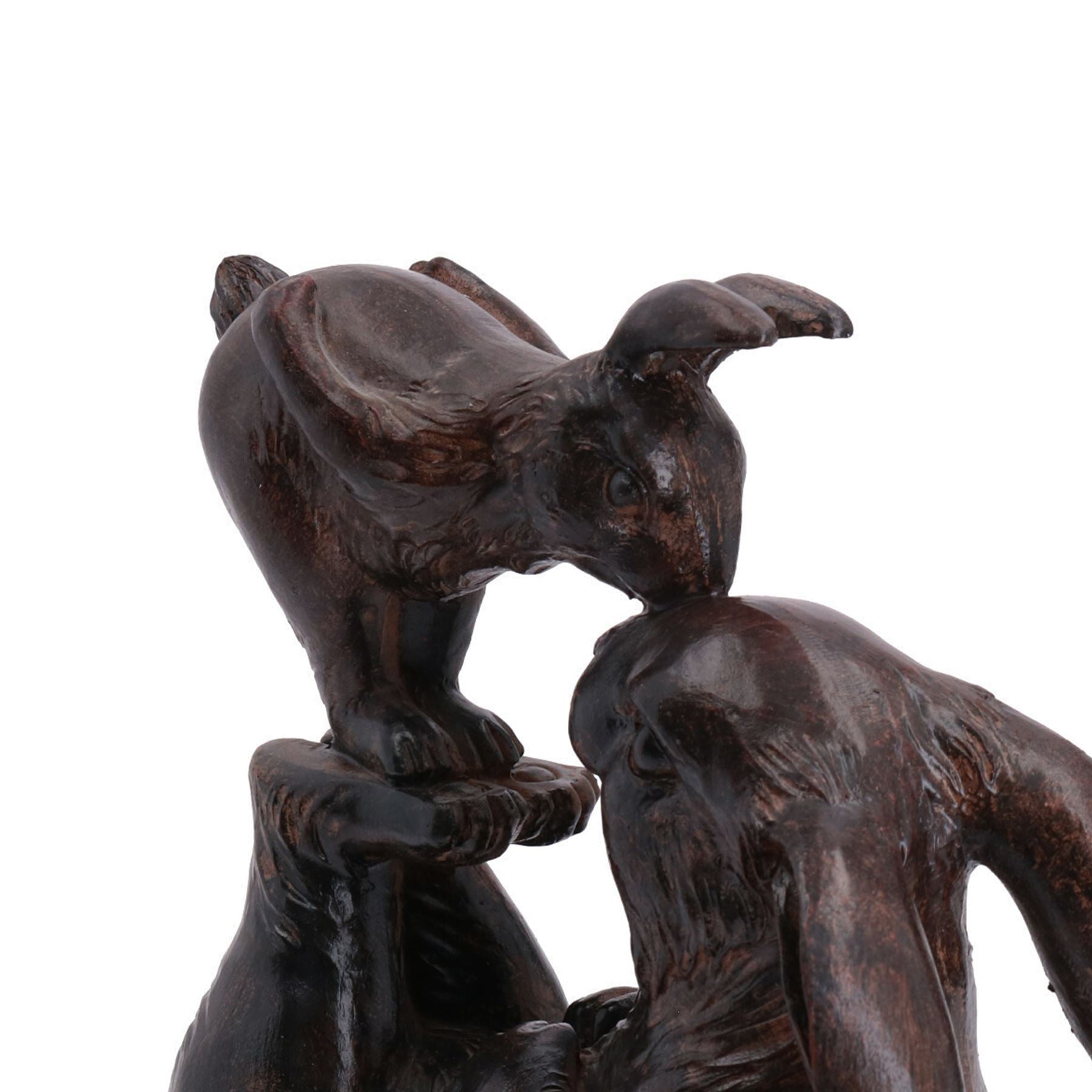 Rabbit Balancing Baby Bunny Resin Figurine Statue House Decor Ornament Home