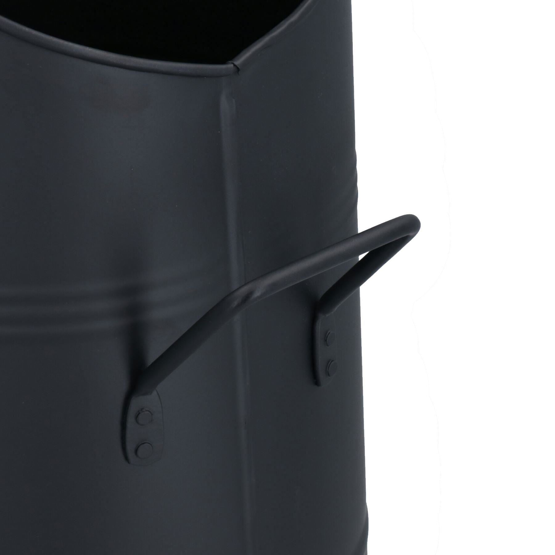 Coal Hod Scuttle Black Metal Bin Coal Carrier Fire Log Burner 56 x 25cm & Shovel
