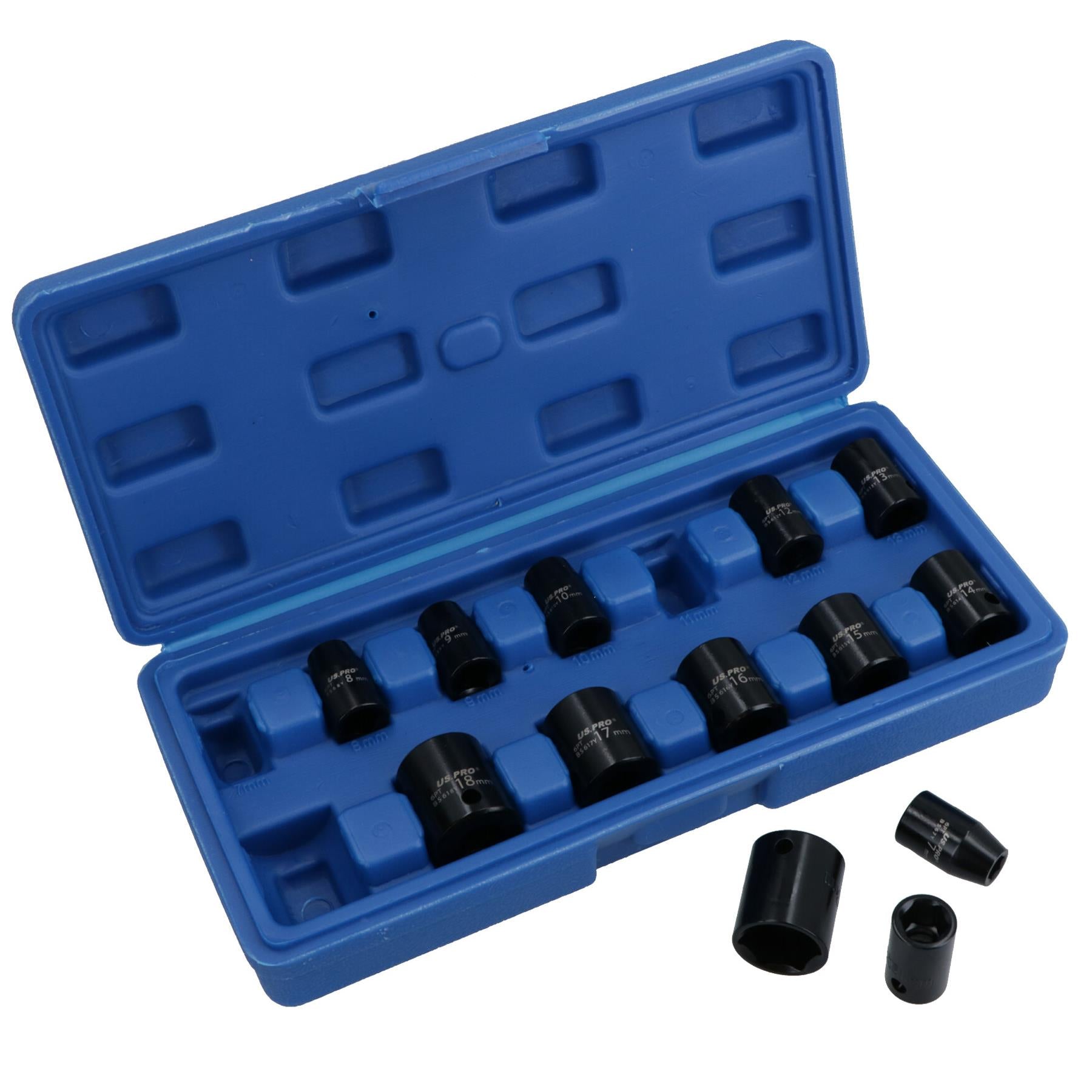 3/8" Drive Shallow Metric Impact Sockets 7mm - 19mm 13pc AT834