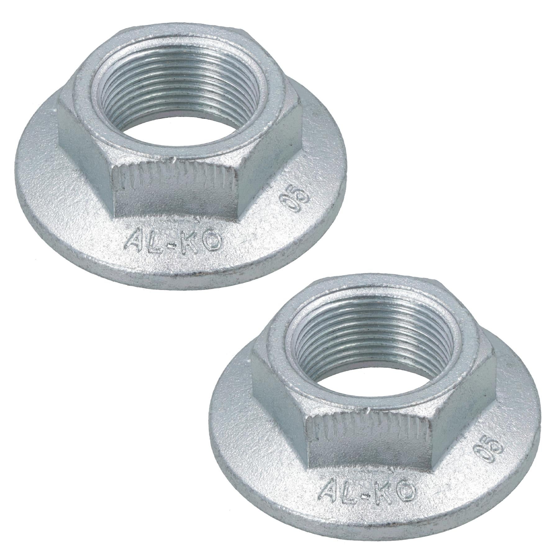 2 Alko Knott Axle Axles Trailer Brake Drum Hub Nut One Shot 24mm x 2.0mm M24