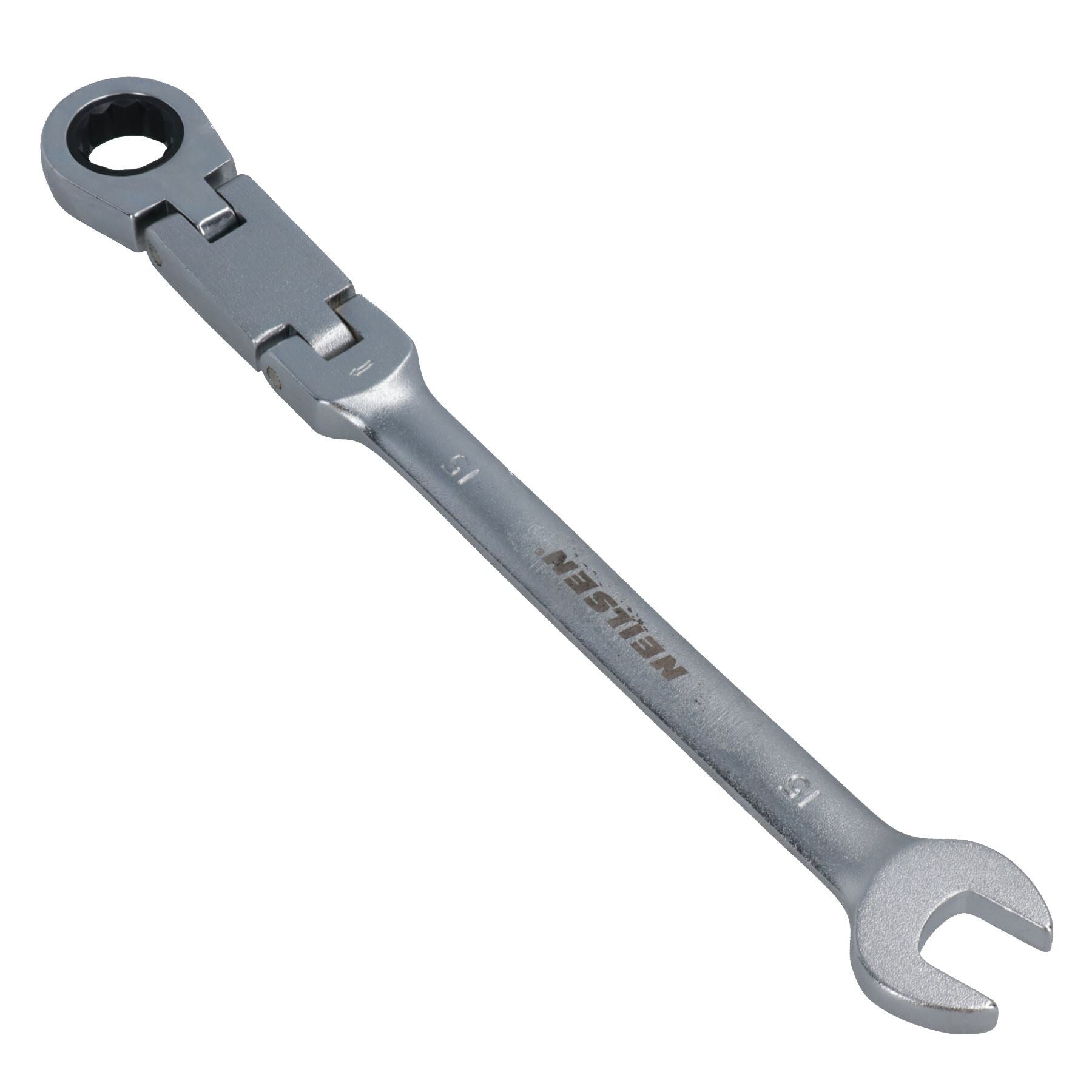 Metric Double Jointed Flexi Ratchet Combination Spanner Wrench 72 Teeth