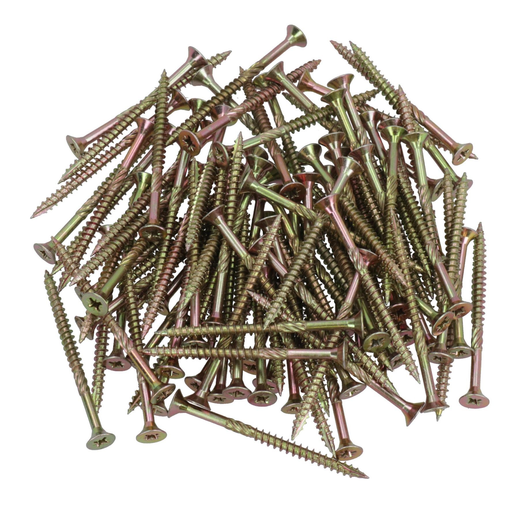 Countersunk Wood Screws 5.0 x 70mm Serrated Edge Prevent Splitting PZ2