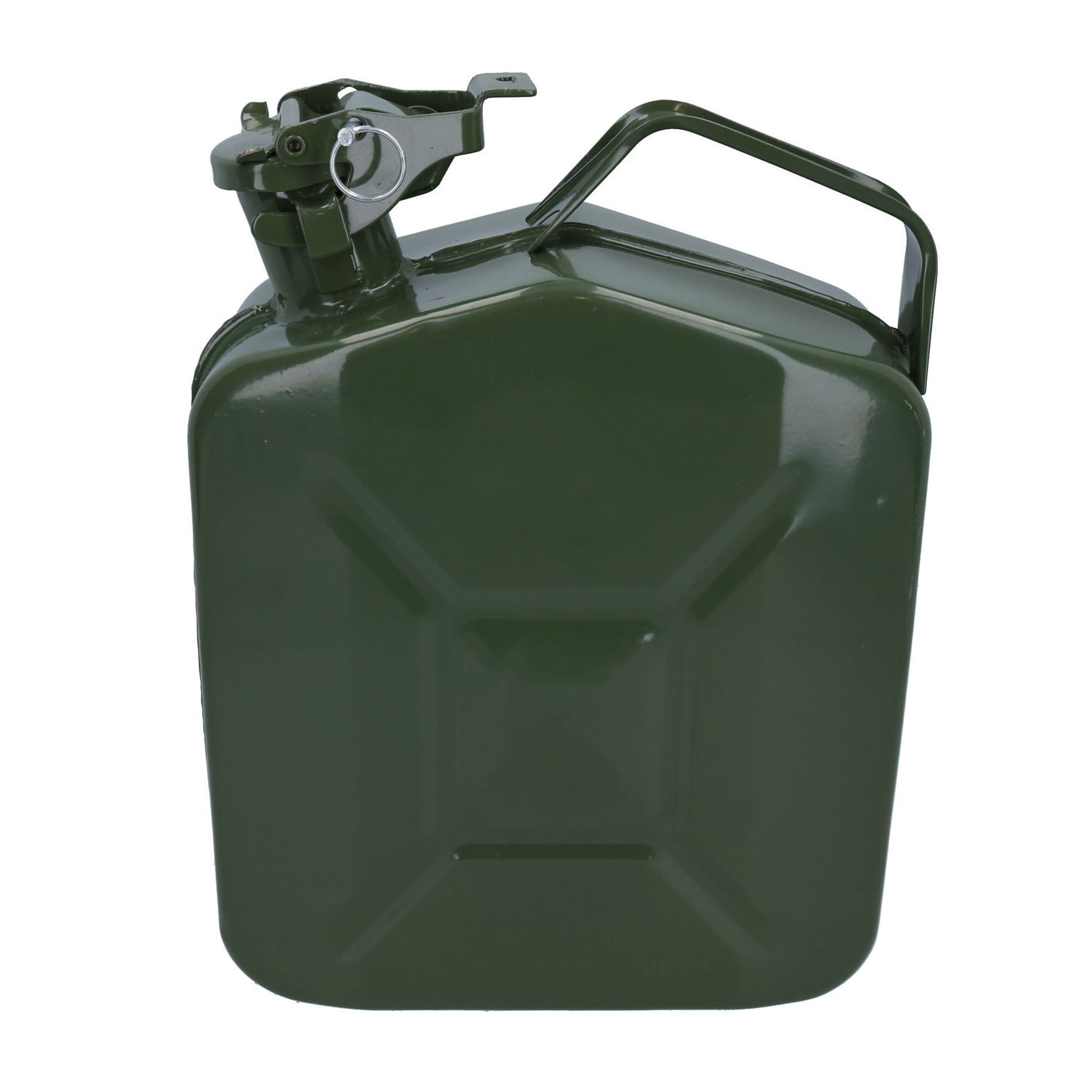20 Ltr Metal Fuel Jerry Can Holder Storage Container + Flexible Fuel Spout Pourer