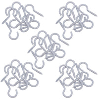 Screw Hook Fasteners Hangers White Plastic Finish 14mm Dia 40mm length