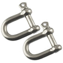 D Shackle Dee Link M6 - M12 Galvanised Steel Lifting Towing Rigging Pin Loop