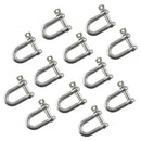 D Shackle Dee Link M6 - M12 Galvanised Steel Lifting Towing Rigging Pin Loop