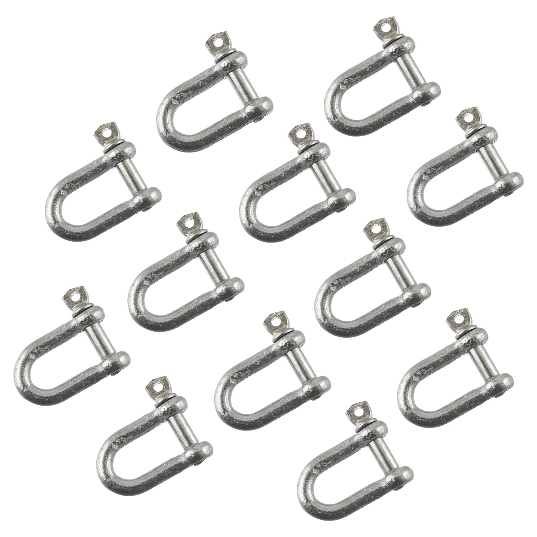 D Shackle Dee Link M6 - M12 Galvanised Steel Lifting Towing Rigging Pin Loop