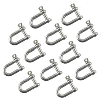 D Shackle Dee Link M6 - M12 Galvanised Steel Lifting Towing Rigging Pin Loop