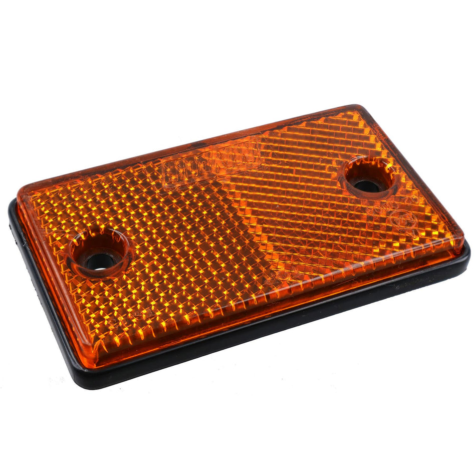 Orange Amber Rectangular Reflectors for Driveway Gate Fence Post Trail ...
