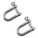 D Shackle Dee Link M6 - M12 Galvanised Steel Lifting Towing Rigging Pin Loop
