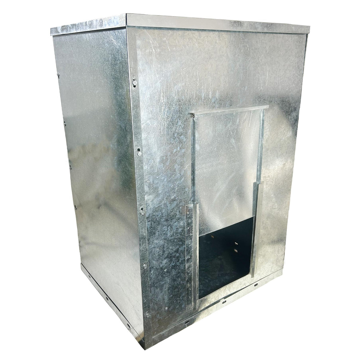 Coal Wood Feed Bunker Fuel Storage Container Galvanised Steel 150kg Capacity