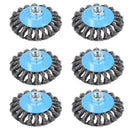 4" Twist Knot Bevel Wire Brush Rust Paint Removal for 4-1/2” Angle Grinders