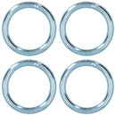 8mm x 50mm Steel Round O Rings Welded Zinc Plated 4 Pack DK36