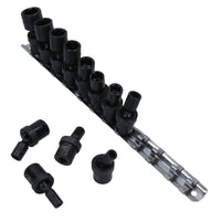 Swivel Wobble Metric Shallow Impact Sockets 1/4in Drive 5 – 15mm 12pc 6 Sided