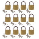 Heavy Duty 38mm Iron Brass Coated Padlock Security Lock Secure 3 Keys