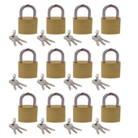 Heavy Duty 38mm Iron Brass Coated Padlock Security Lock Secure 3 Keys