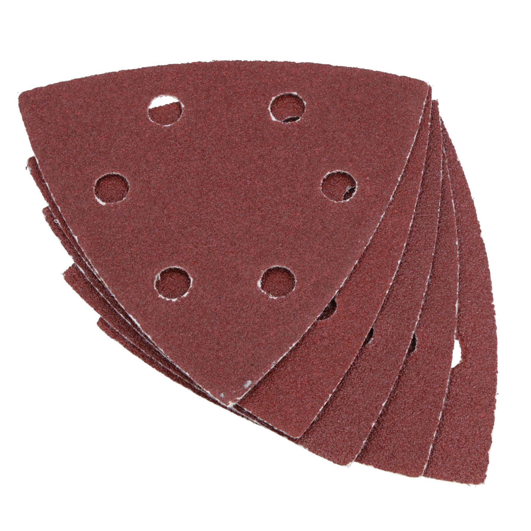 25 x Hook Loop Delta Sanding Abrasive Discs Pads 93mm Triangle 80 Grit Medium