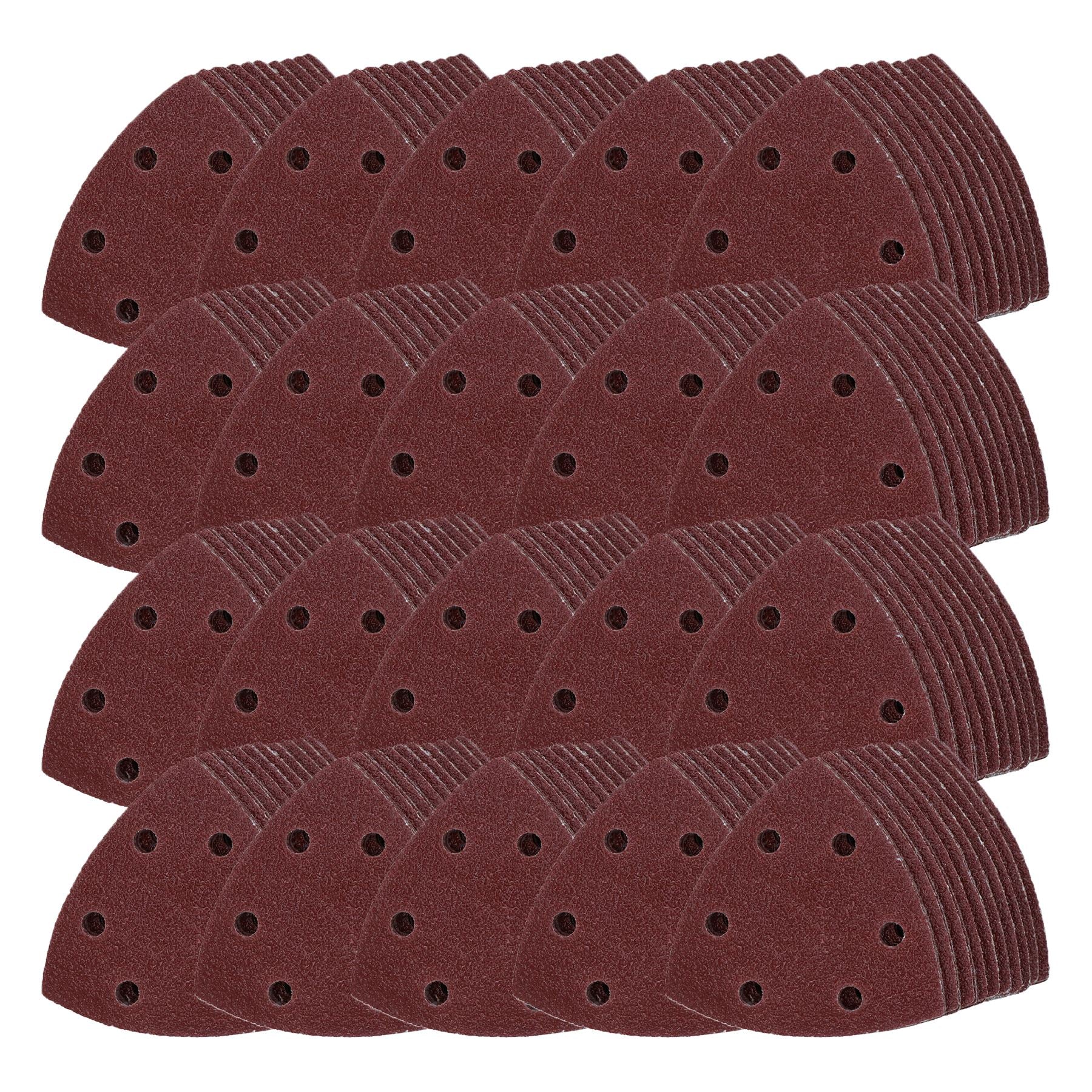 90mm Triangular Sanding Abrasive Discs Pads Hook Loop Backing Mixed Grit