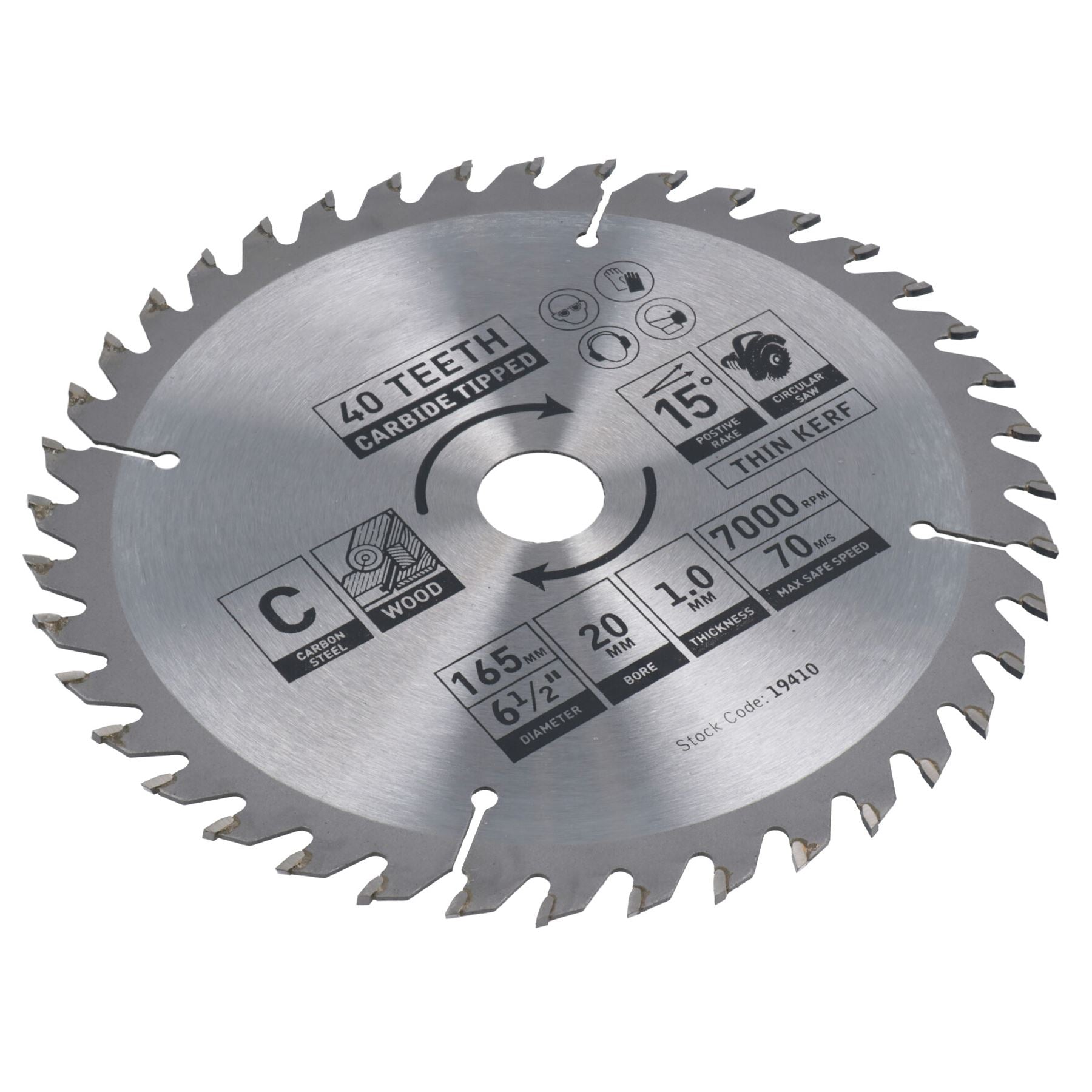Circular Saw Blade 165mm x 16 / 20mm Mixed Teeth TCT Cutting Disc Wood