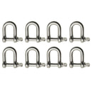 8mm / 10mm / 12mm Stainless Steel D Shackle Dee Link Marine Grade 316
