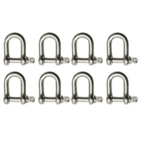 8mm / 10mm / 12mm Stainless Steel D Shackle Dee Link Marine Grade 316