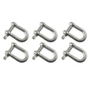 D Shackle Dee Link M6 - M12 Galvanised Steel Lifting Towing Rigging Pin Loop