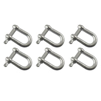D Shackle Dee Link M6 - M12 Galvanised Steel Lifting Towing Rigging Pin Loop