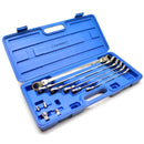 Metric Extra long double end flexi head ratchet spanner set 8mm-19mm 10pc AT663