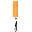 9 LED Orange Torch Light Mini Flashlight Camping Hiking Rubber Case