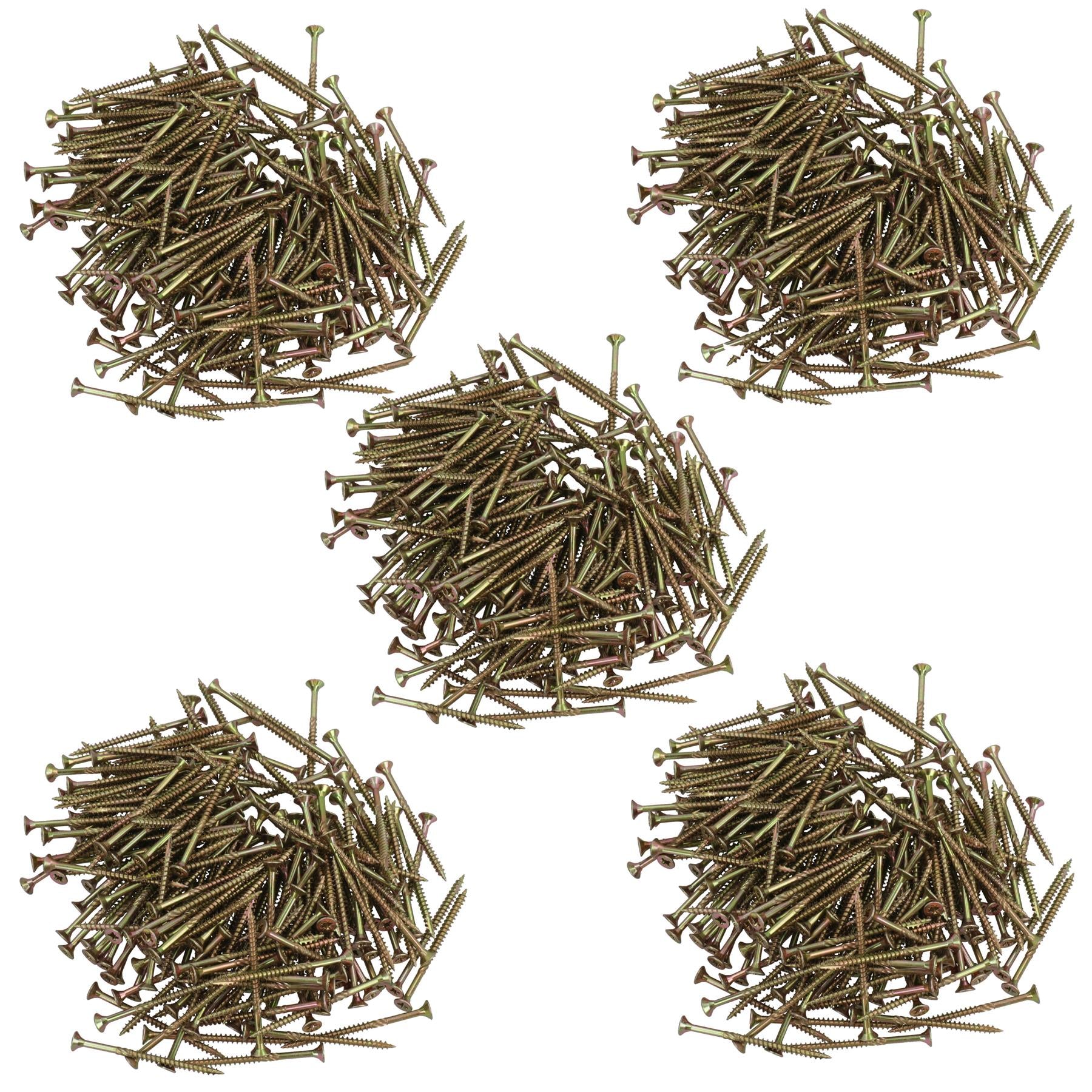 Countersunk Wood Screws 4.0 x 60mm Serrated Edge Prevent Splitting PZ2