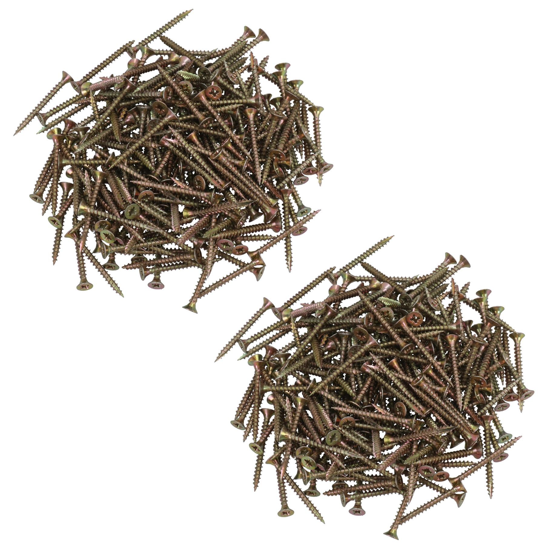 Countersunk Wood Screws 4.0 x 40mm Serrated Edge Prevent Splitting PZ2