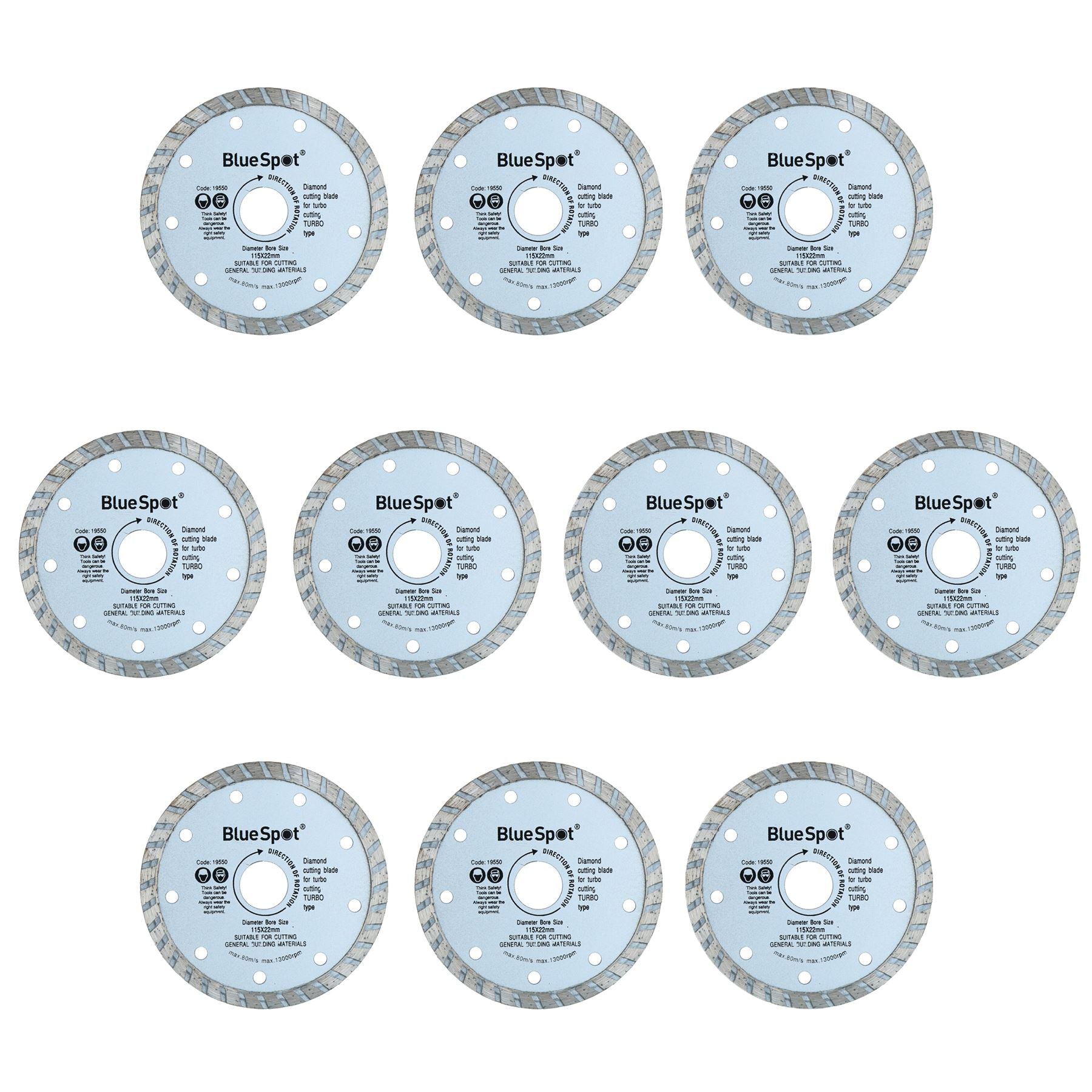 115mm 4.5” 1.2mm Turbo Diamond Ceramic Tile Cutting Disc for Angle Grinders