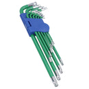 10pc Extra-Long Torx Tamperproof Torx Star keys + Holder T9 – T50 Anti Slip Grip