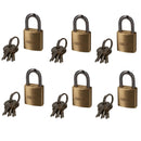 Brass Padlocks Heavy Duty Security Lock Chain Shed Garage Shackle 3 Keys