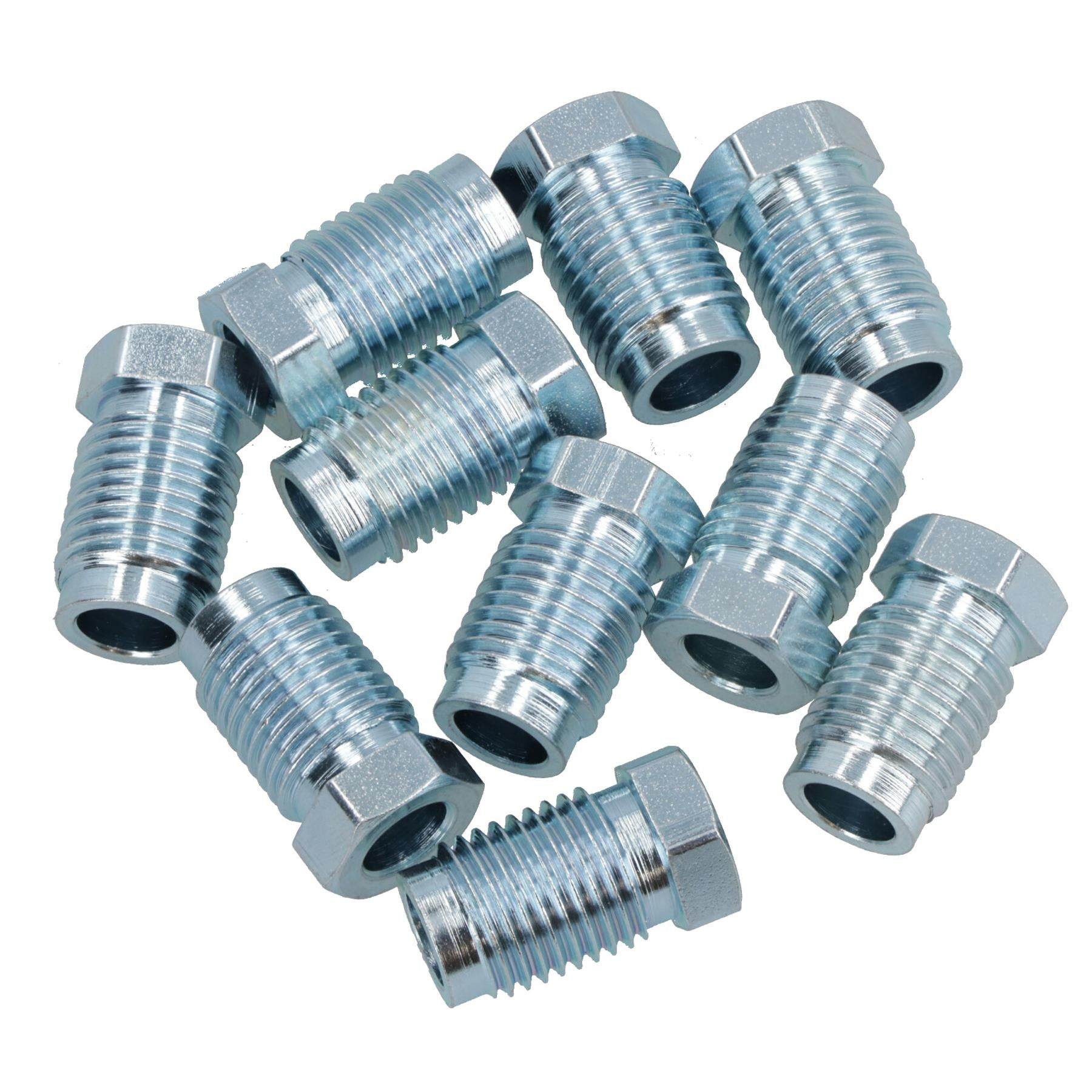 Steel Male Brake Pipe Union Fittings 14mm x 1.5mm For 8mm Brake Pipe 10pc