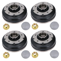 4pk 250 x 40mm Brake Drums & Bearings for Ifor Williams Trailer 5 Stud 6.5" PCD
