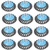 4" Twist Knot Bevel Wire Brush Rust Paint Removal for 4-1/2” Angle Grinders