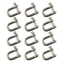 D Shackle Dee Link M6 - M12 Galvanised Steel Lifting Towing Rigging Pin Loop