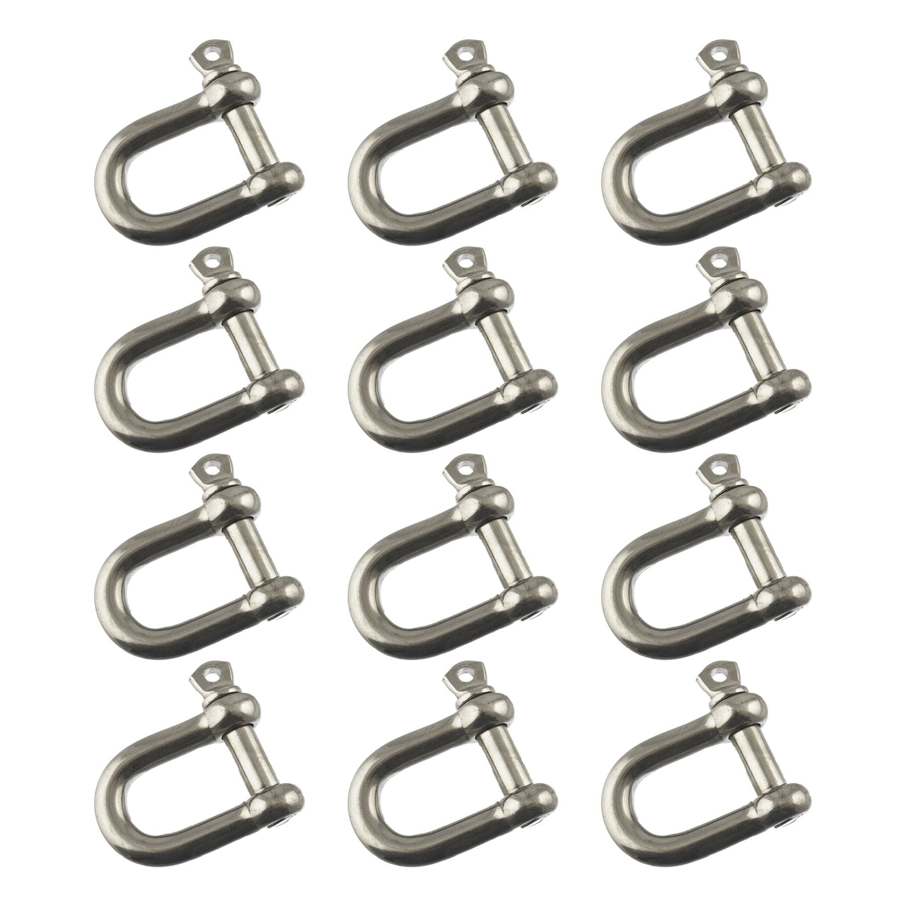 D Shackle Dee Link M6 - M12 Galvanised Steel Lifting Towing Rigging Pin Loop