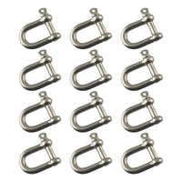 D Shackle Dee Link M6 - M12 Galvanised Steel Lifting Towing Rigging Pin Loop