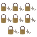 Heavy Duty 38mm Iron Brass Coated Padlock Security Lock Secure 3 Keys