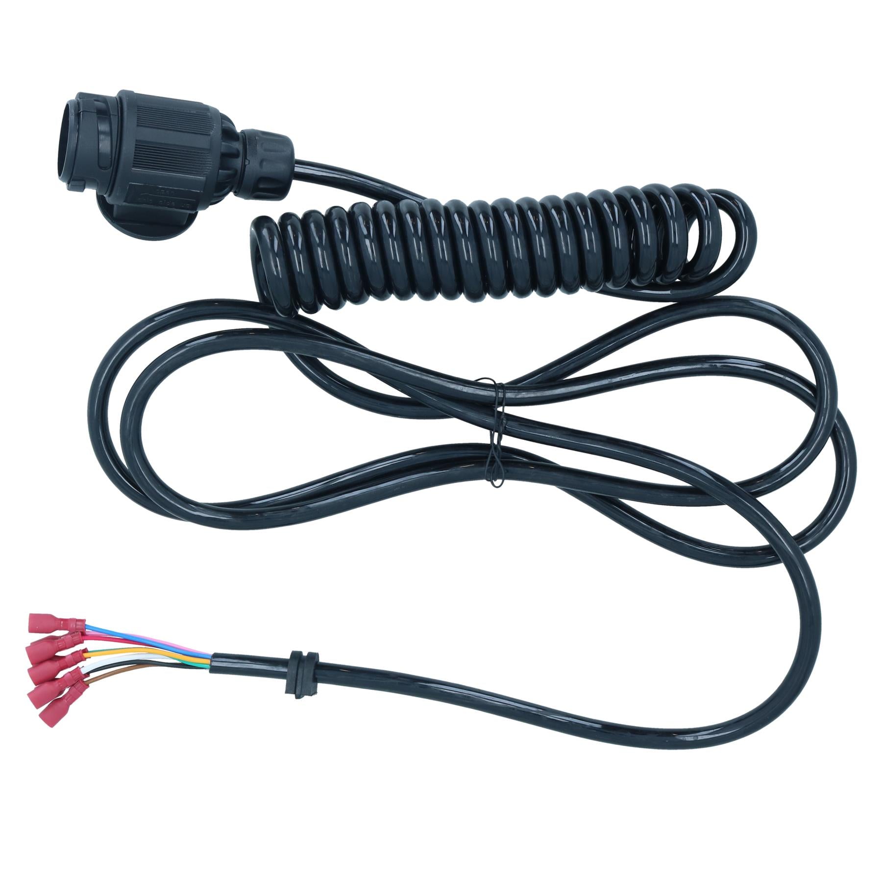 13 Pin Style Plug With Trailer Curly Extension Lead Cable 4 Metres For Ifor Williams