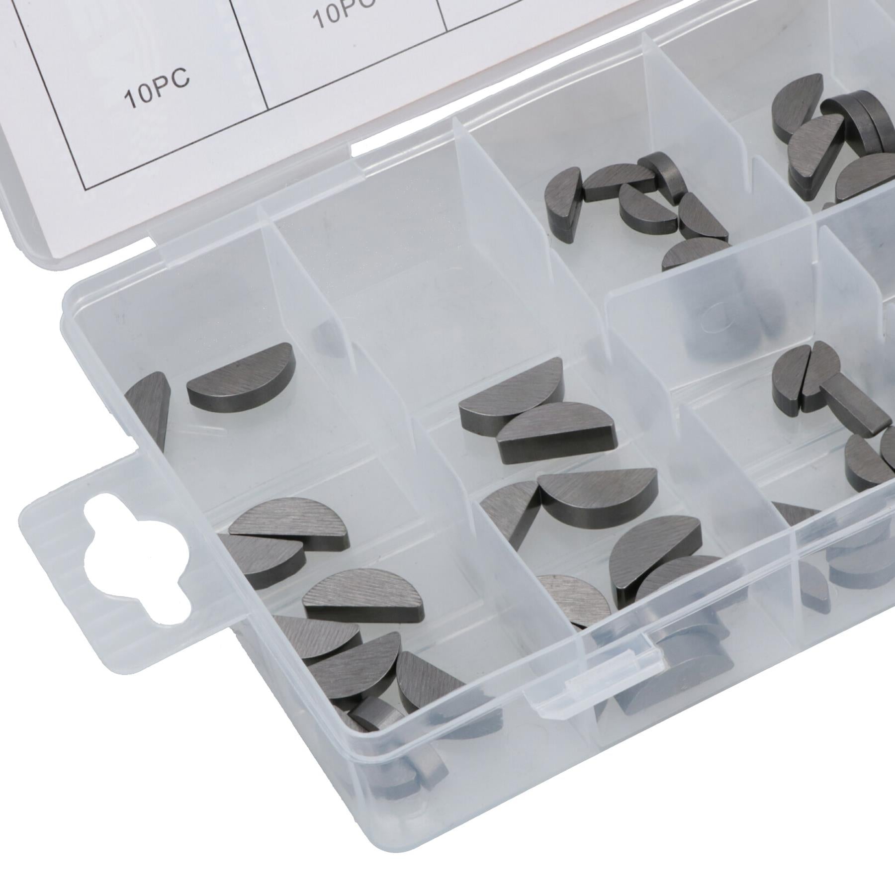 Metric Woodruff Drive Shaft Camshaft Crank Gearbox Half Moon Key Assortment 80pc